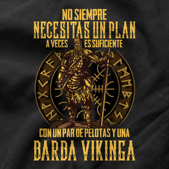 Camiseta Vikingo Frase Motivadora Barba