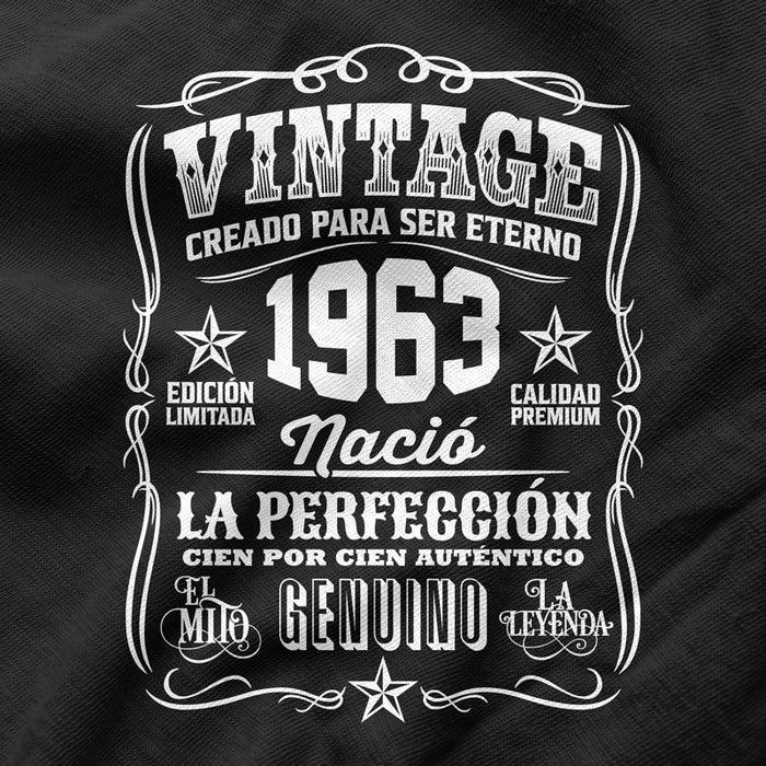 Camiseta Cumpleaños Nacido En 1963 Vintage Perfección