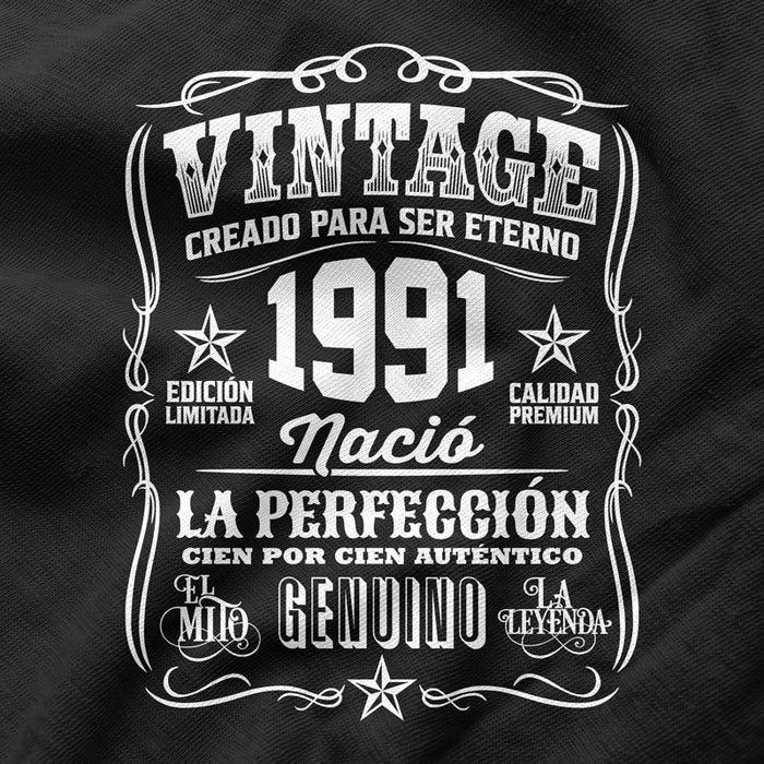 Camiseta Cumpleaños Nacido En 1991 Vintage Perfección