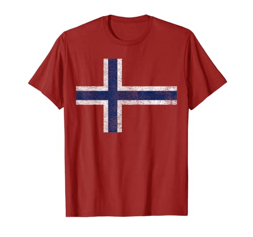 Bandera de Noruega Noruega con cruz nórdica escandinava Oso Camiseta