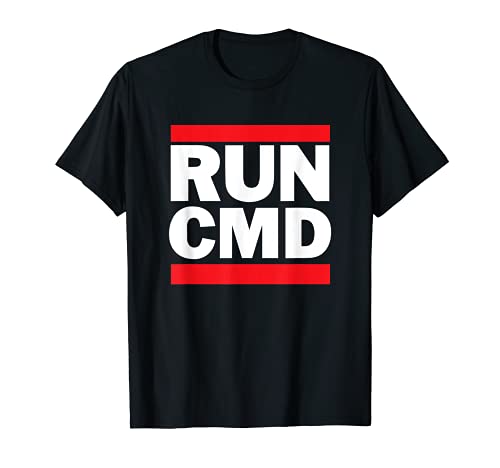 Run-CMD Programador divertido de la computadora del símbolo del sistema Camiseta