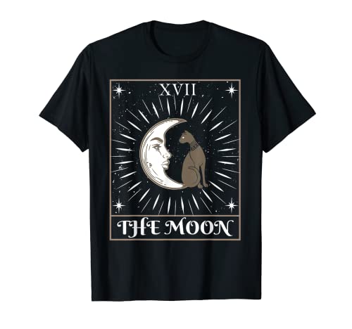 Carta del Tarot Luna Creciente Gatito Danza Miau Gato Animal Camiseta