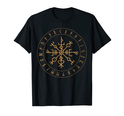 Camisa de vikingo, símbolo del Vegvisir, Odín Nórdico Camiseta