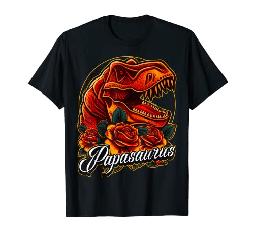 Papasaurus Regalo Papasaurio Día Del Padre Abuelo Hombre Camiseta