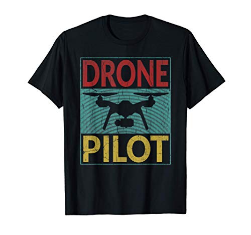 Drone Pilot Shirt RC Quadcopter Drone Operator Retro Drones Camiseta