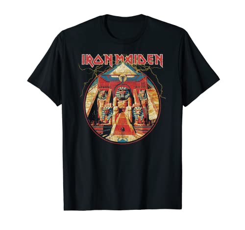 Iron Maiden - Powerslave Lightning Circle Camiseta