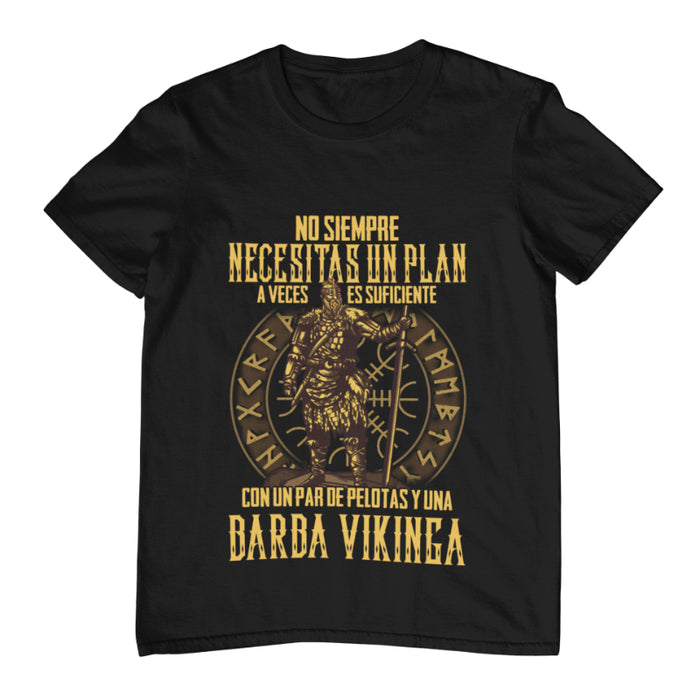 Camiseta Vikingo Frase Motivadora Barba